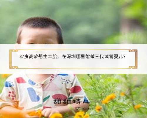 37岁高龄想生二胎，在深圳哪里能做三代试管婴儿？